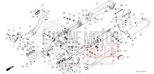 SILENCIEUX D'ECHAPPEMENT GL1800DAM de 2021